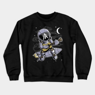 Astronaut Guitar Algorand ALGO Coin To The Moon Crypto Token Cryptocurrency Blockchain Wallet Birthday Gift For Men Women Kids Crewneck Sweatshirt